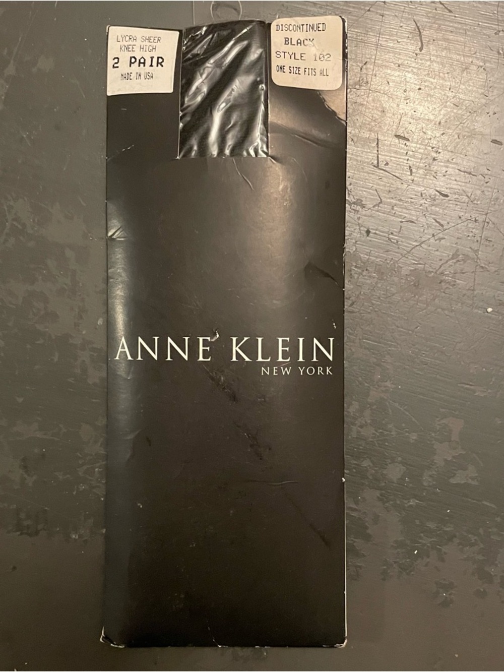Anne Klein Black Sheer Knee-High Hosiery 2 Pair Pack